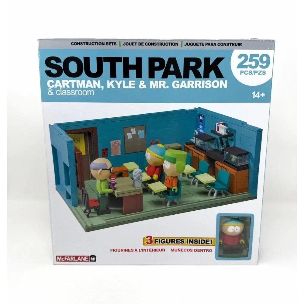 South Park McFarlane Cartman Kyle Mr Garrison Classroom Building Set 259 Pc